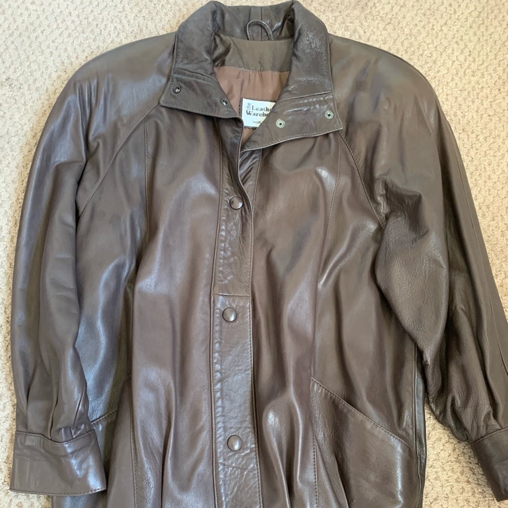 The leather Warehouse vintage jacket.
